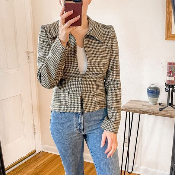 Walter Plaid Blazer Jacket Herringbone Tweed - Picture 2 of 14